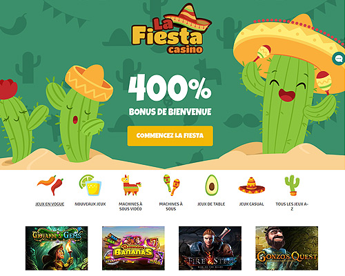 Jouer sur le casino en ligne sans téléchargement Casino La Fiesta