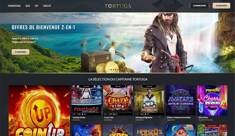 Casino Tortuga : Avis 2024 sur ce casino en ligne, bonus inscription, jeux disponibles et promotions !