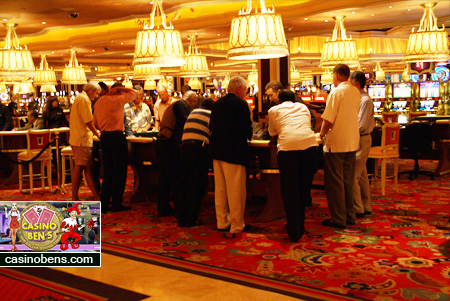 Table de joueurs de casinos au Wynn de Las Vegas