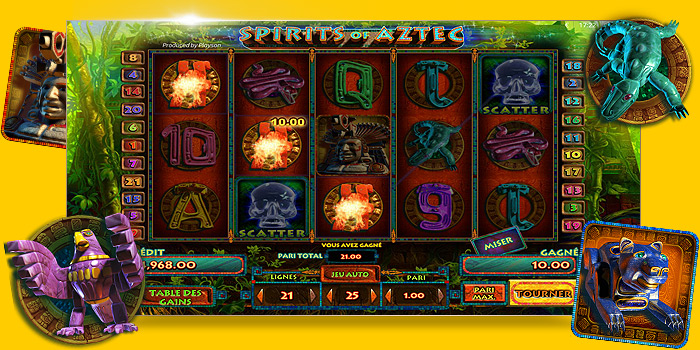 Machine à sous aventure : Spirit of Aztec de Playson