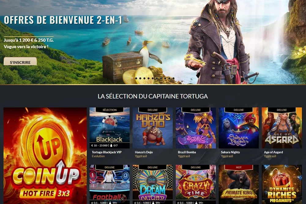 Casino Tortuga 2024 : Offres et Bonus pour les nouveaux et joueurs réguliers, catalogue de jeux disponibles et notre avis sur ce casino en ligne.