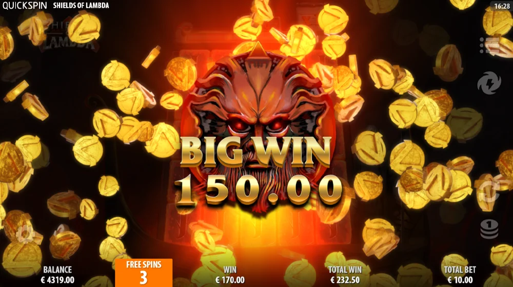 BIG WIN : Jackpot sur le machine à sous Shields of Lambda