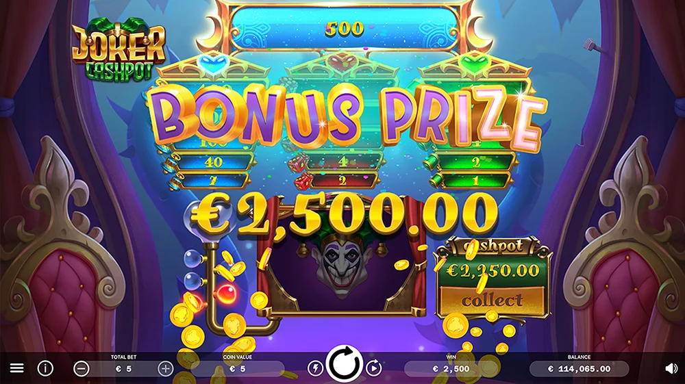 Bonus machine à sous ELA Game Joker Cashpot