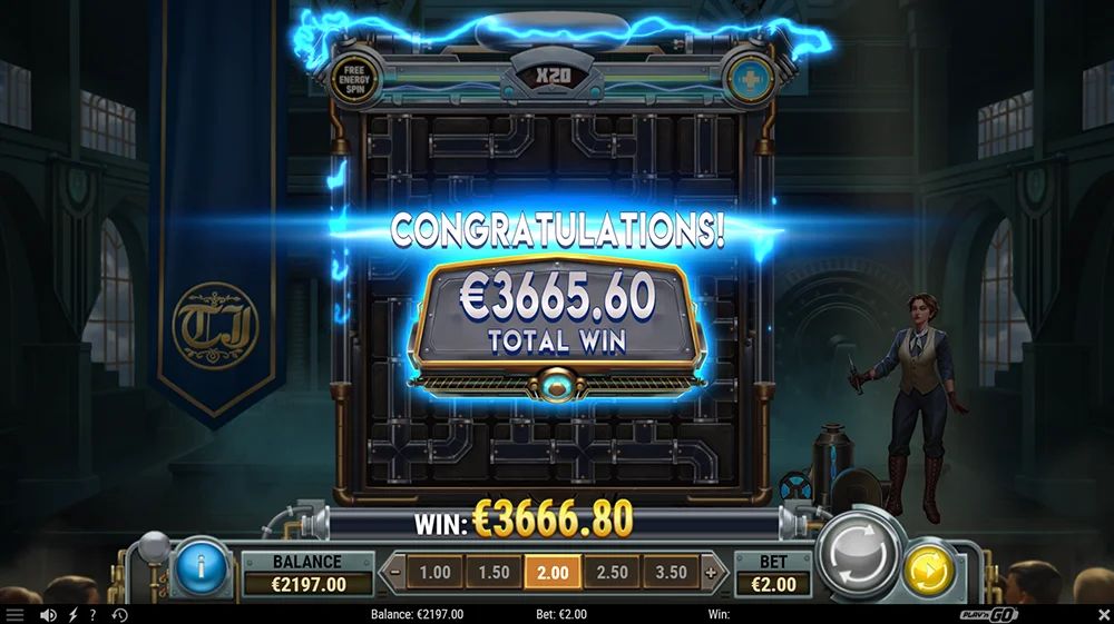 Jackpot sur la machine à sous Spark of Genius de Play'n GO