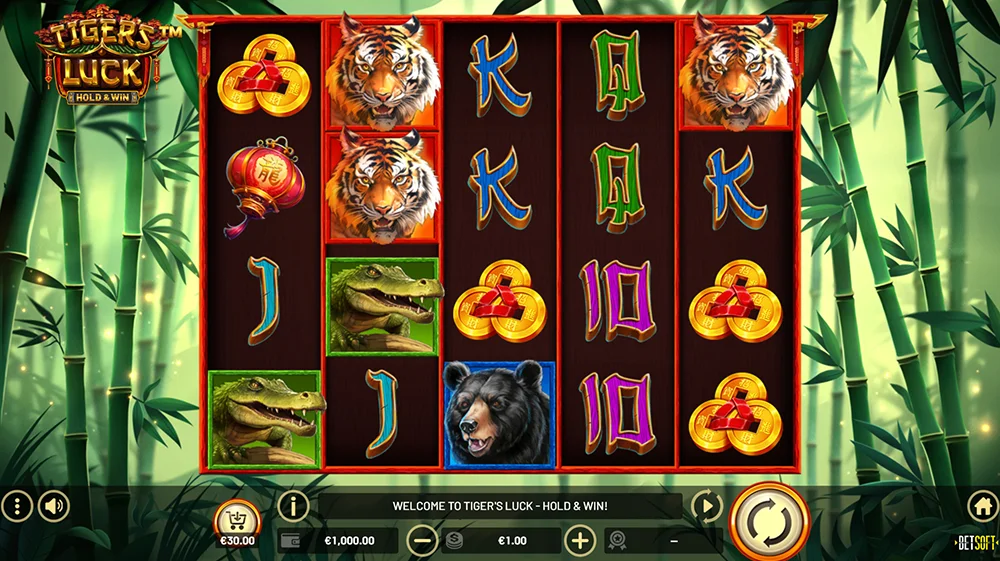 Jeu bonus de la machine à sous Tiger Luck