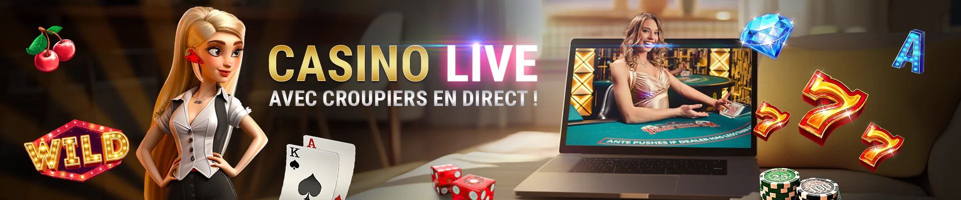 CASINO LIVE : Jouer au casino en ligne avec croupiers réels !