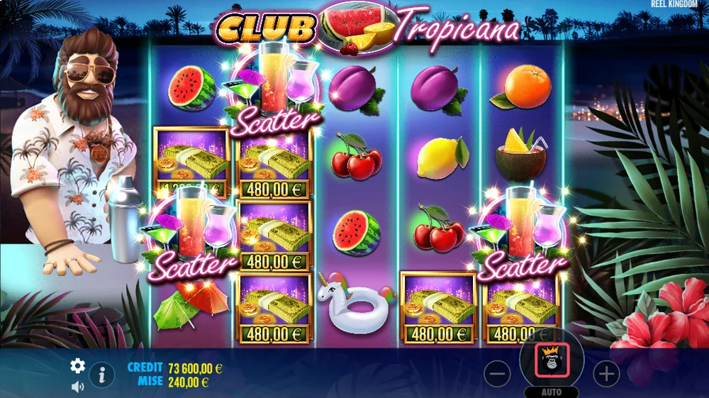 Gameplay jeu en ligne cocktails Club Tropicana