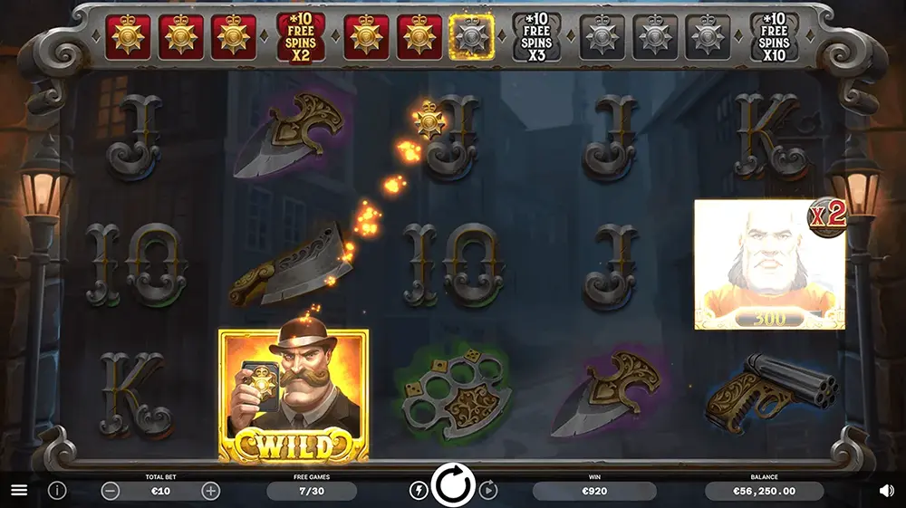 Gameplay jeu casino Detective Fortune