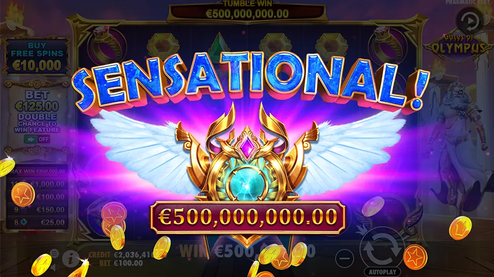 Gros gains, jackpot machine à sous Gates of Olympus