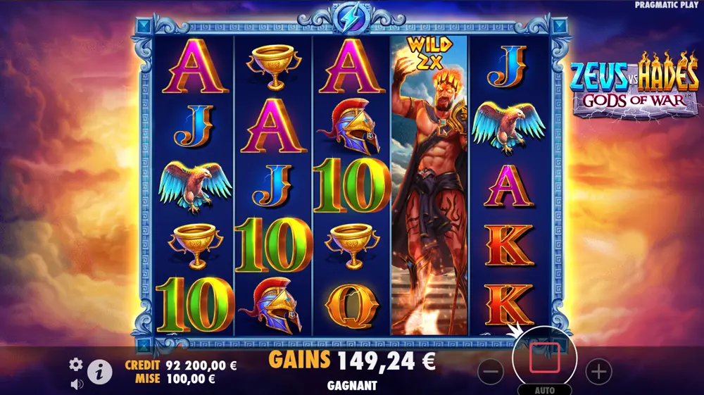 Machine à sous bonus argent Zeus VS Hades