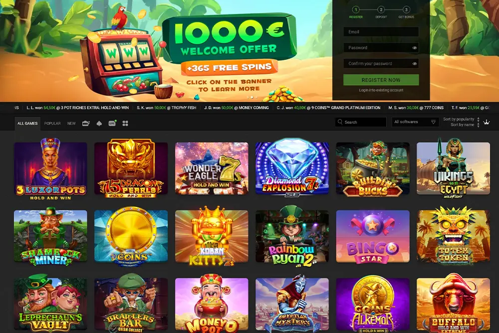 Online casino WinOui With big Welcome Bonus