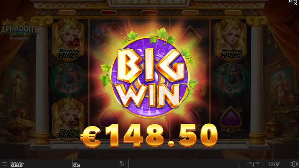 BIG WIN : Gagnez le jackpot en jouant sur le jeu de casino Aphrodite goes Wild