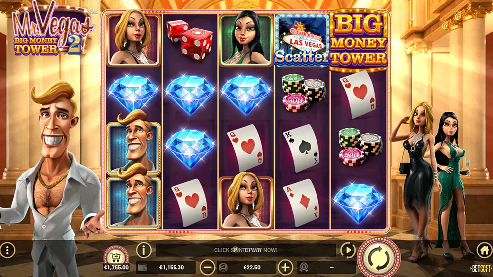 Jouer sur la machine à sous Me Vegas 2 : Big Time Tower de Betsoft Gaming